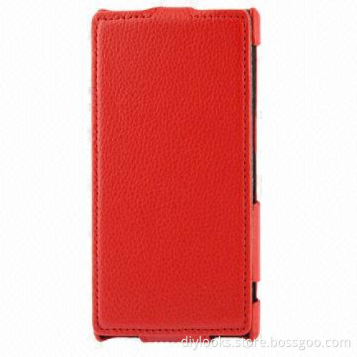 Fashionable Litchi Texture Vertical Flip Leather Mobile Case for Sony Xperia Z1, OEM Orders Welcomed